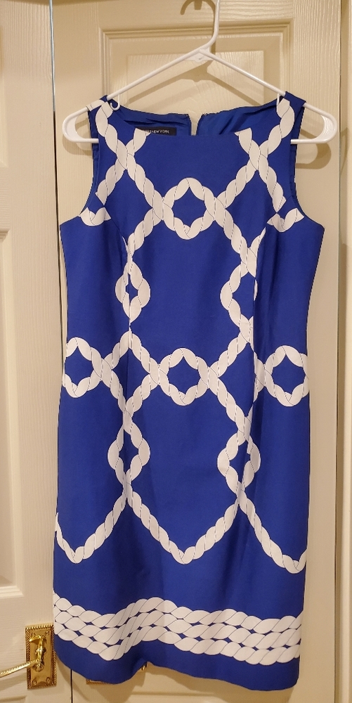 Beautiful Nautical Cobalt blue and white dress